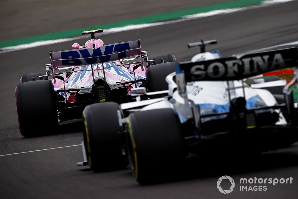 Lance Stroll, Racing Point RP20, George Russell, Williams FW43