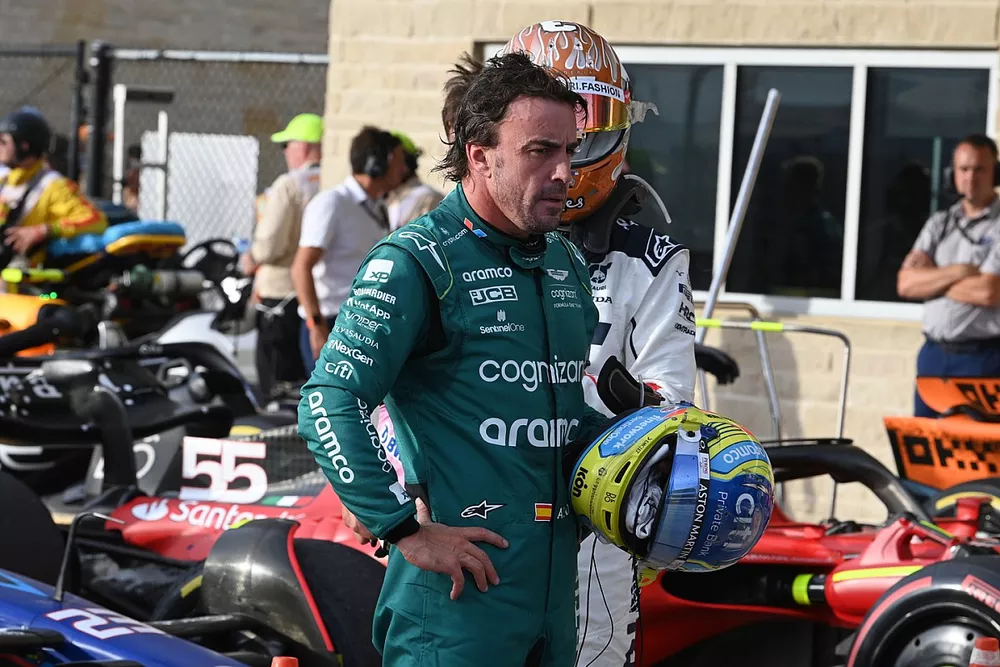 Fernando Alonso, Aston Martin F1 Team, tras la carrera Sprint