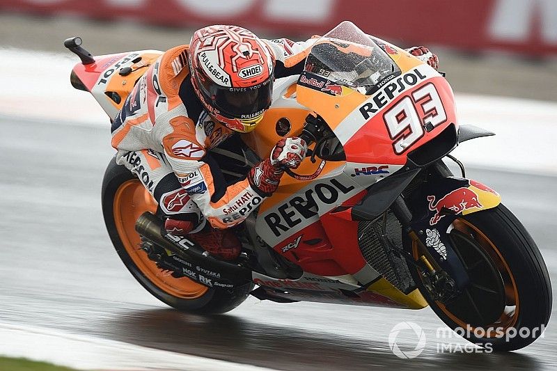 Valencia MotoGP: Marquez leads Espargaro in wet warm-up