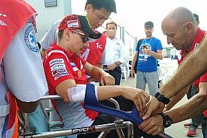 Lorenzo: “Es poco probable que me suba a la moto mañana”