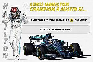 Lewis Hamilton Champion du monde 2019 à Austin si...