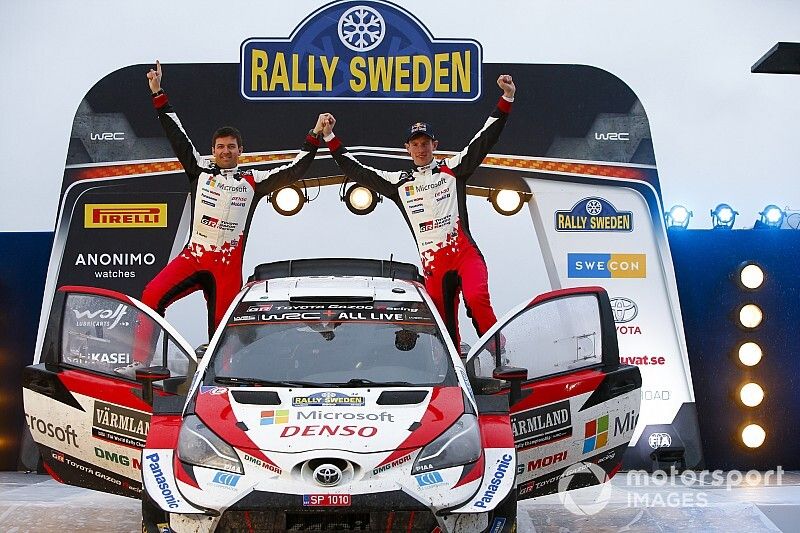 Il vincitore Elfyn Evans, Scott Martin, Toyota Gazoo Racing WRT Toyota Yaris WRC