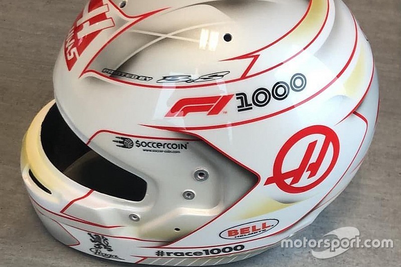 GALERÍA: Grosjean y su casco de los 1000 GP