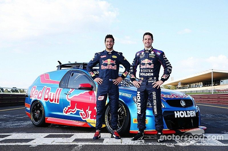 Daniel Ricciardo, Red Bull Racing drives a V8 Supercar with Jamie Whincup, Triple Eight Race Engineering