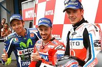 Qualifs - Dovizioso et Rossi évitent les pièges sous la pluie