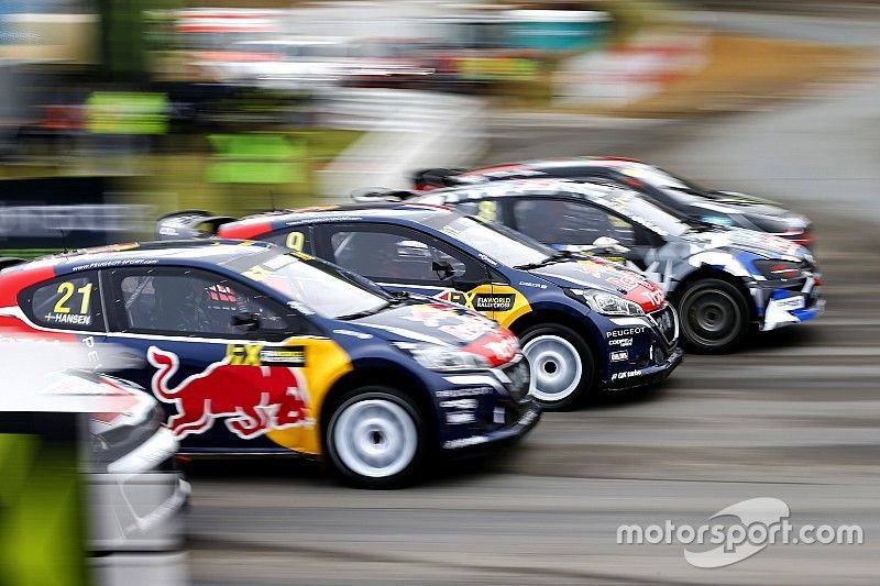 Timmy Hansen, Team Peugeot Hansen; Sébastien Loeb, Team Peugeot Hansen; 