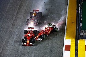 GALERIA: Confira acidente de Vettel, Verstappen e Raikkonen