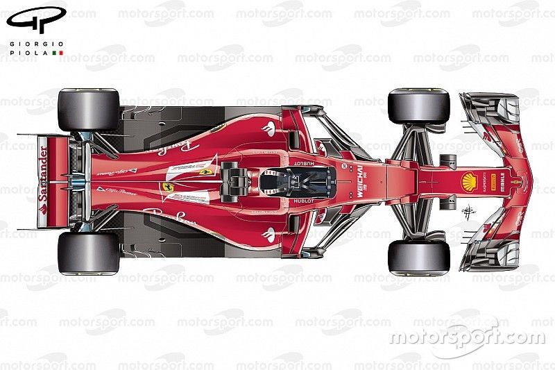 Vista superior de Ferrari SF70H