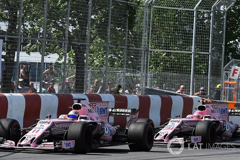 Sergio Perez, Sahara Force India VJM10 voor Esteban Ocon, Sahara Force India VJM10