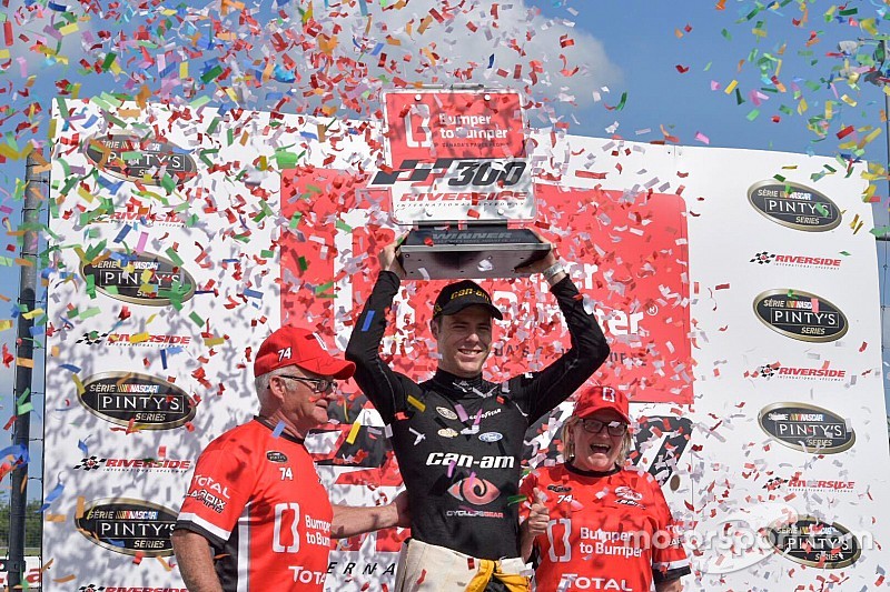 Alex Labbe bumps his way to win in Pinty’s Series race Sunday