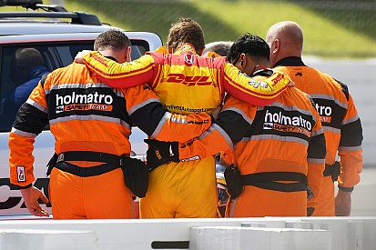 Hunter-Reay transferred to hospital after 200mph shunt