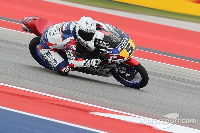 【Moto3】アメリカ決勝:フェナティ独走で優勝。鳥羽2度転倒喫す