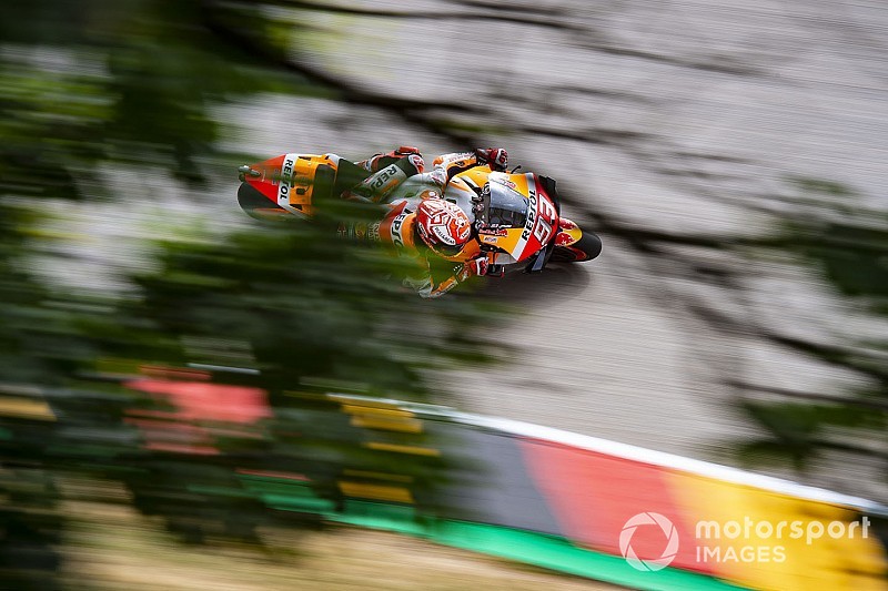 Márquez también lidera el warm up en Alemania