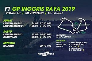 Jadwal lengkap F1 GP Inggris Raya 2019