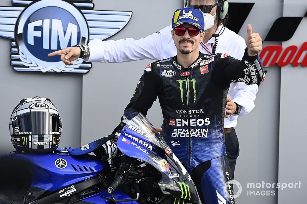 Ganador de la pole Maverick Viñales, Yamaha Factory Racing