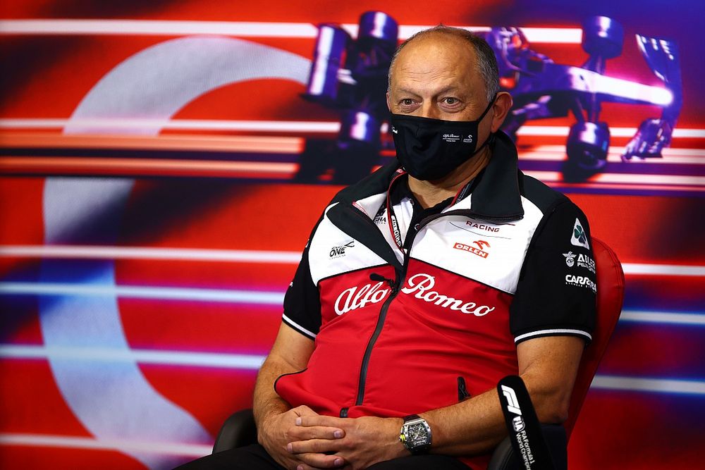 Frederic Vasseur, Team Principal, Alfa Romeo Racing, in the team principals Press Conference