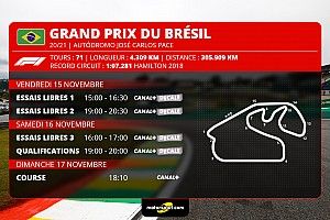 Le programme TV du Grand Prix du Brésil