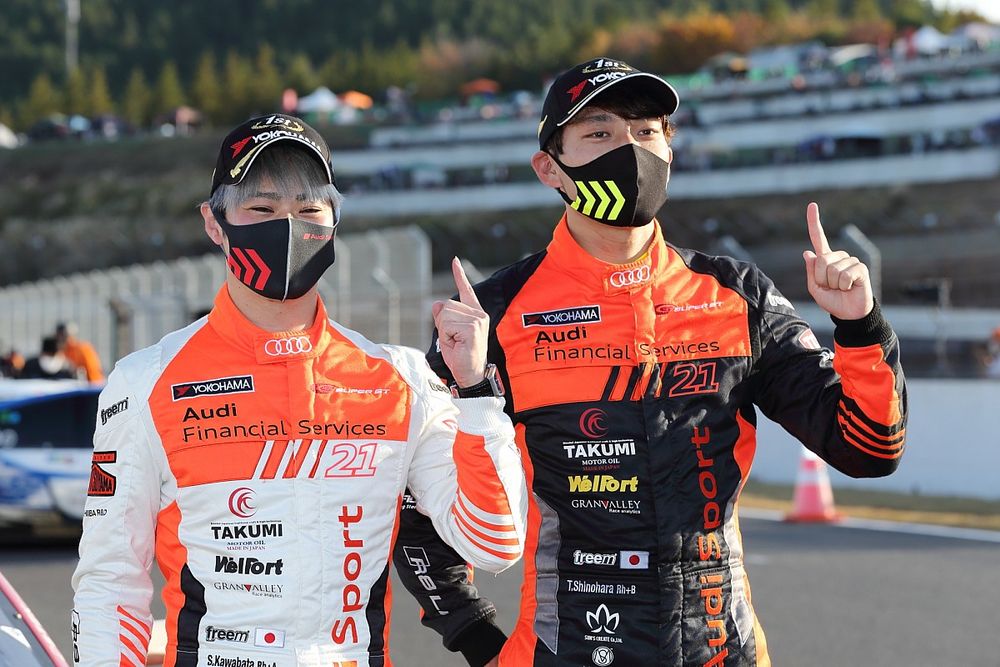 【スーパーGT】今季初入賞が初優勝となった21号車アウディ「エンジン、クルマ、タイヤ、全てが噛み合った」と川端伸太朗