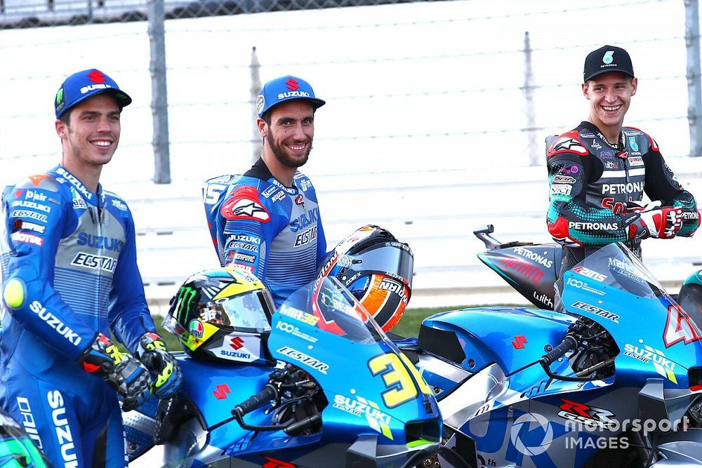 Joan Mir, Team Suzuki MotoGP, Alex Rins, Team Suzuki MotoGP, Fabio Quartararo, Petronas Yamaha SRT