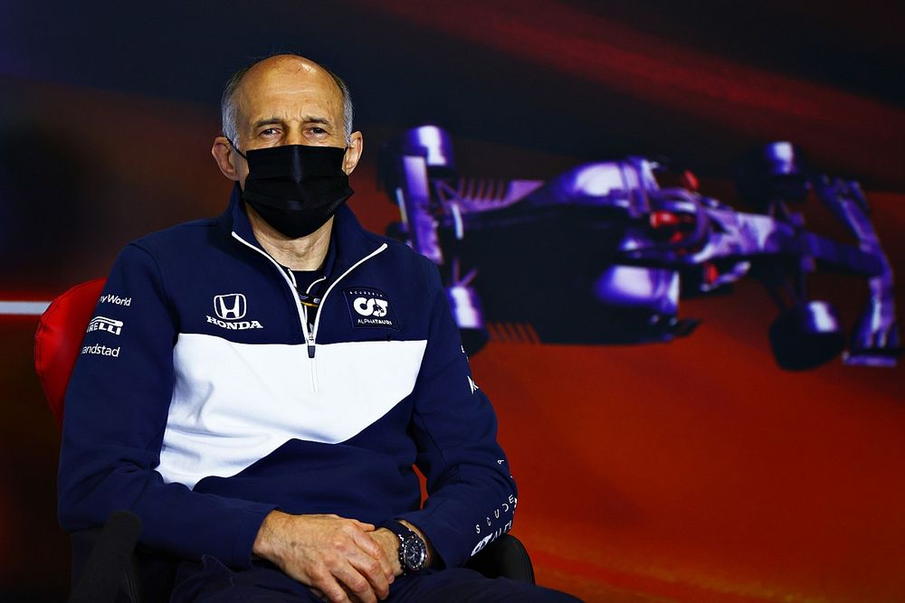 Franz Tost, Team Principal, AlphaTauri, in the team principals Press Conference