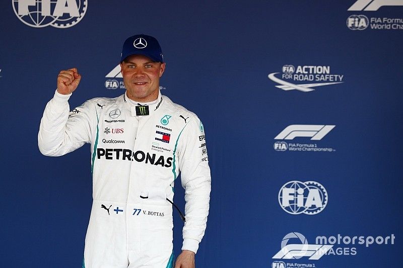 Il poleman Valtteri Bottas, Mercedes AMG F1