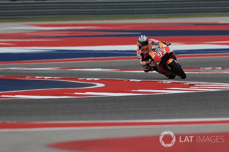 Márquez empieza dominando en Austin; Rossi, segundo