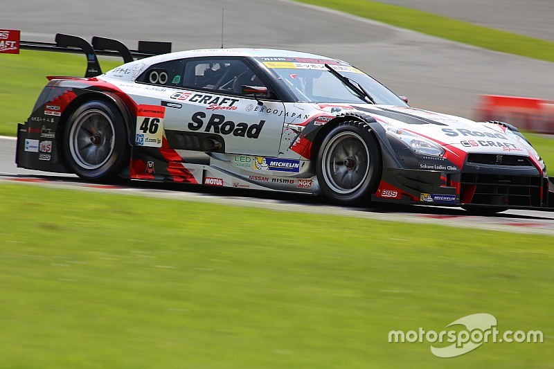 スーパーGT第5戦フリー走行:GT500は46号車が首位。GT300は55号車は首位もトラブル発生