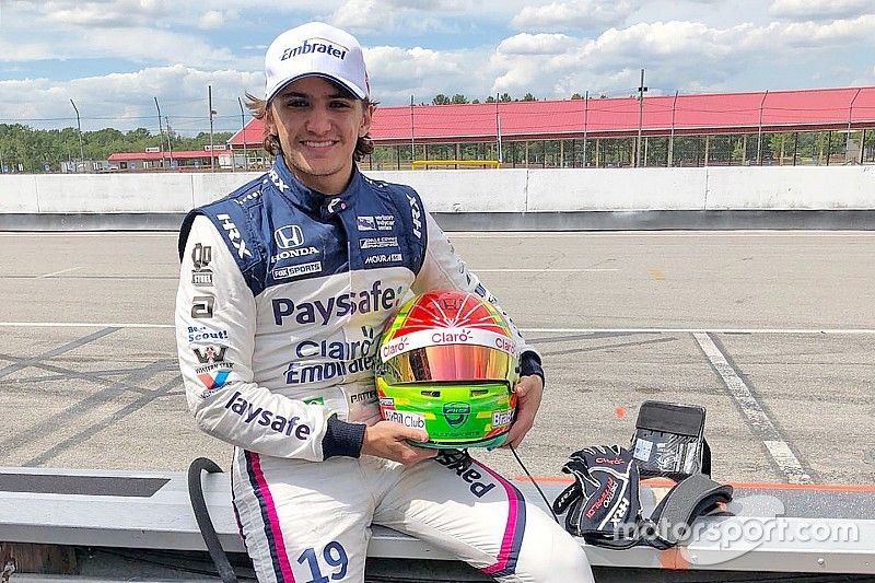 Pietro Fittipaldi durant son premier test en IndyCar depuis son retour de blessure