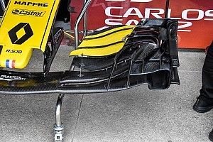 Tecnica Renault: l'ala anteriore molto scarica giova alla R.S.18