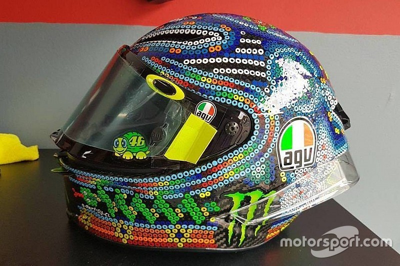 Rossi se inspira en el arte Huichol para su nuevo casco de pretemporada