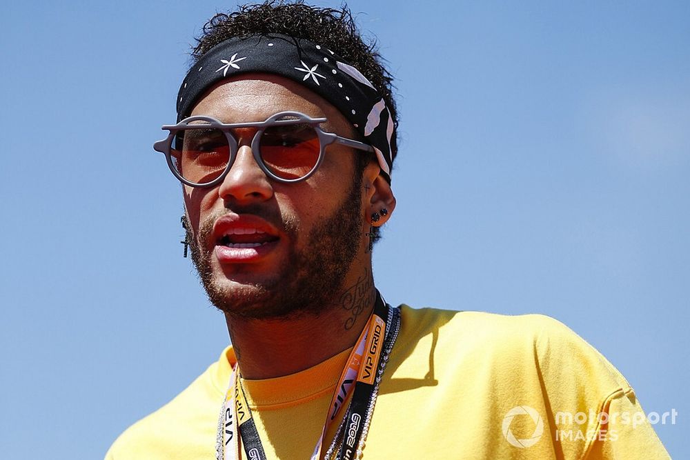 Neymar jr, in the paddock