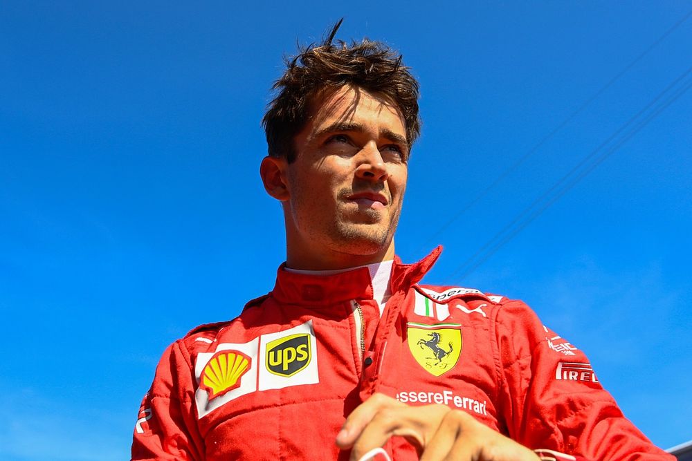 Charles Leclerc, Ferrari, sulla griglia