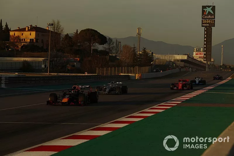 Pierre Gasly, Red Bull Racing RB15, Valtteri Bottas, Mercedes-AMG F1 W10 et Sebastian Vettel, Ferrari SF90