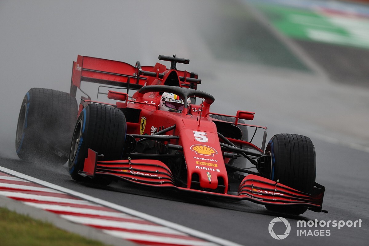 Vettel najszybszy w deszczu