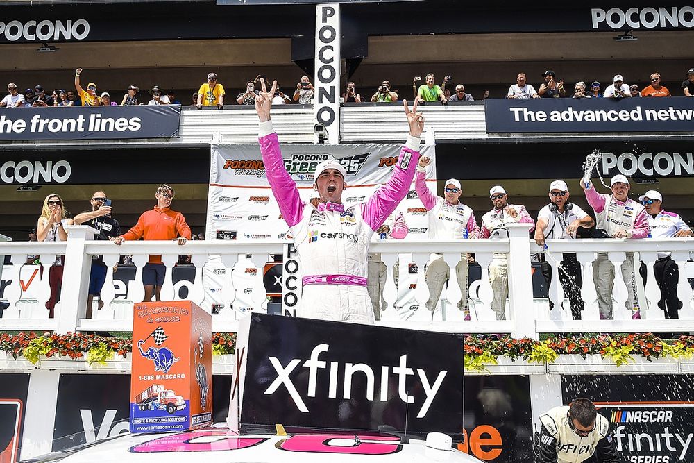 Race winner Austin Cindric, Team Penske, Ford Mustang