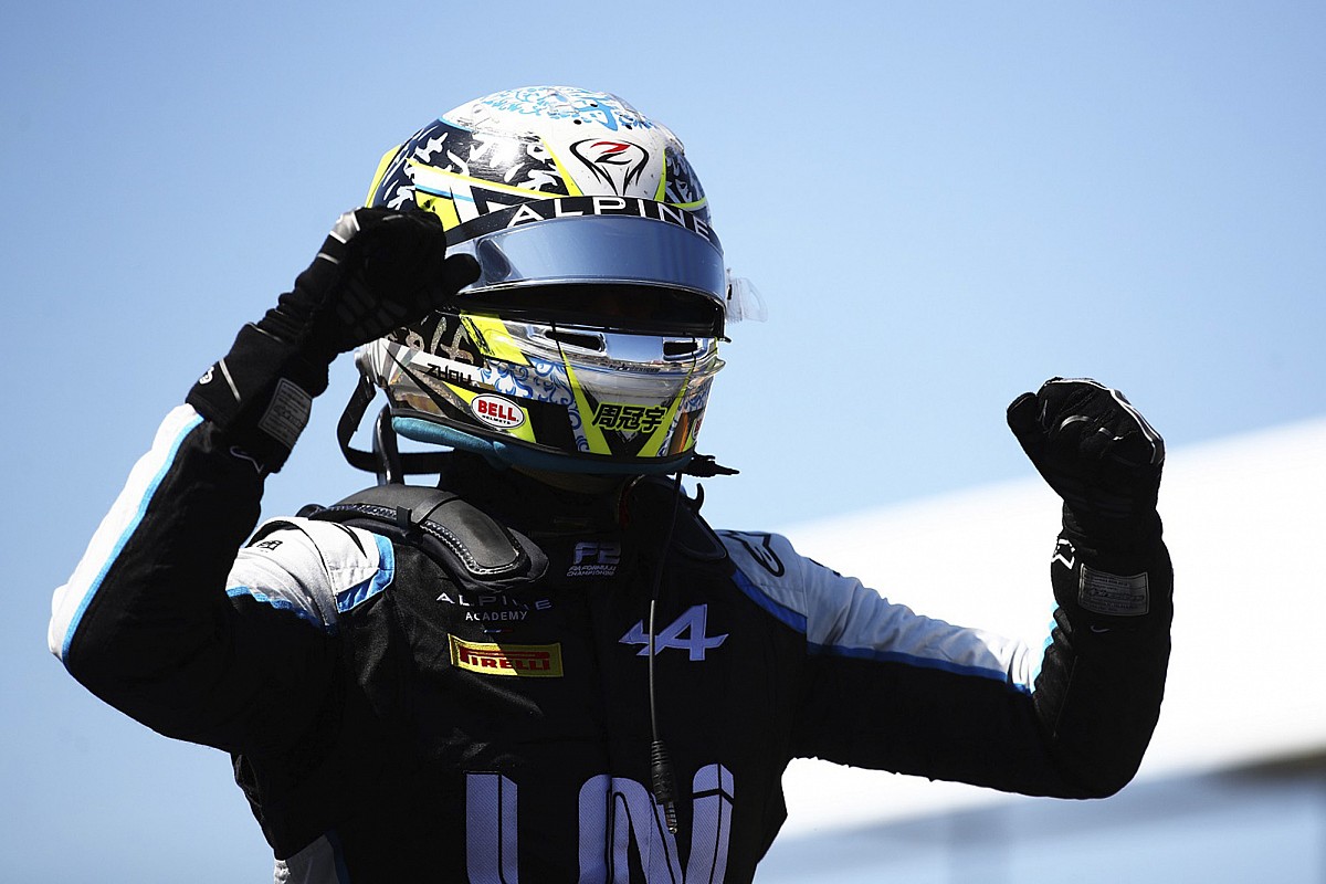 F2 Silverstone: Zhou scorches to feature victory over Ticktum