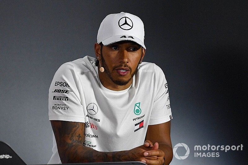 Lewis Hamilton, Mercedes AMG F1, 3rd position, in the Press Conference