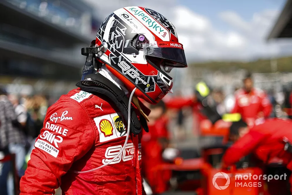 Charles Leclerc, Ferrari, on the grid