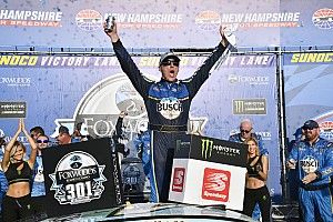 Harvick fends off Hamlin in wild finish to win at New Hampshire