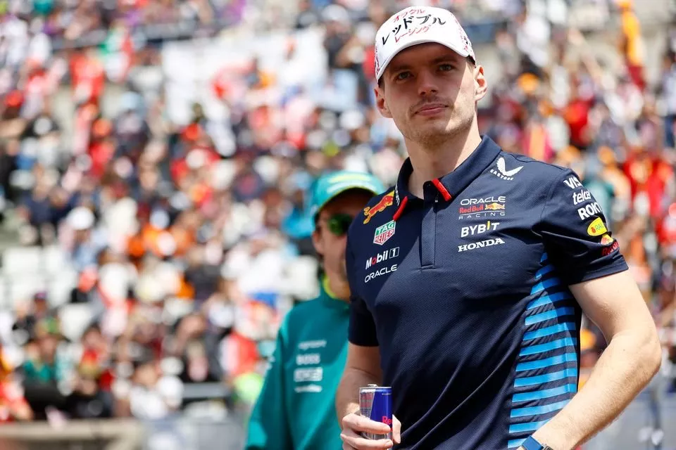Max Verstappen, Red Bull Racing, arrives for the drivers parade 