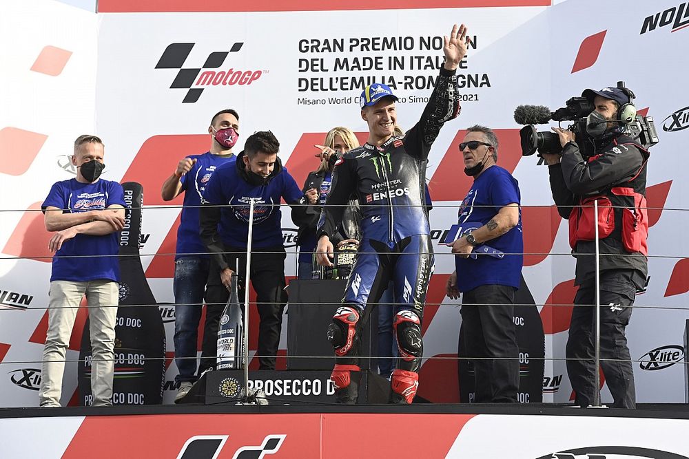 World Champion Fabio Quartararo, Yamaha Factory Racing celebrates