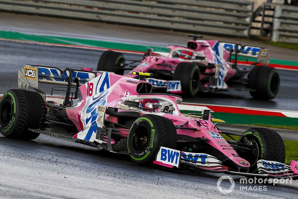 Lance Stroll, Racing Point RP20, Sergio Perez, Racing Point RP20