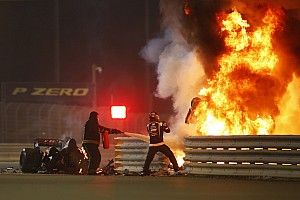 GALERÍA: imágenes del accidente de Grosjean en el GP de Bahrein