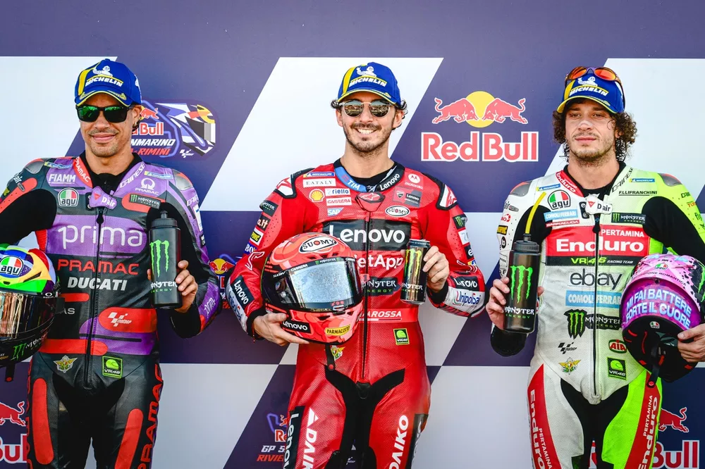 Marco Bezzecchi, VR46 Racing Team, Franco Morbidelli, Pramac Racing, Francesco Bagnaia, Ducati Team