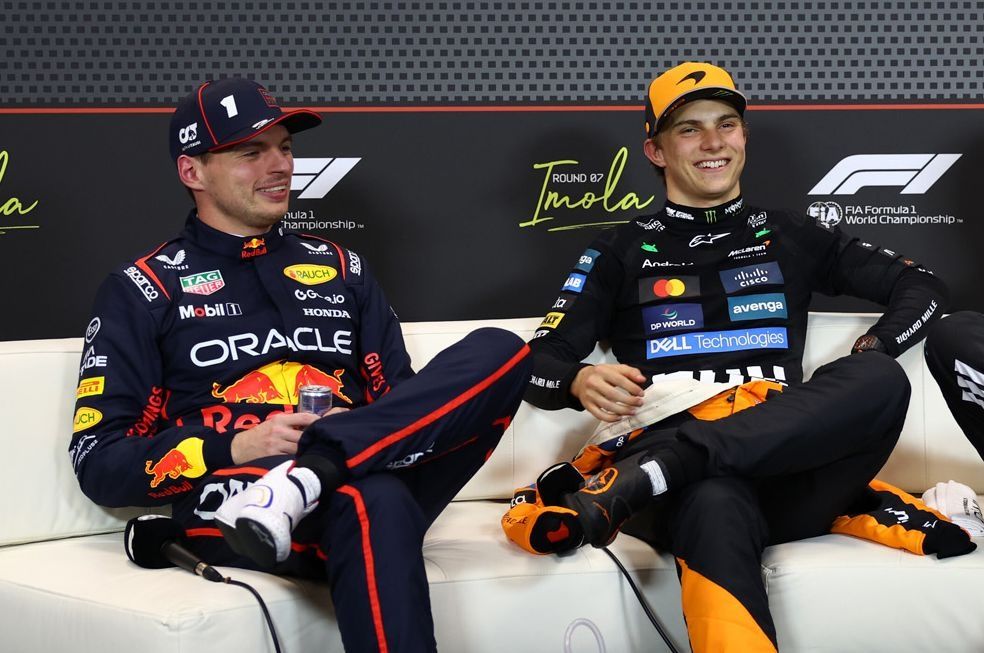 Oscar Piastri, McLaren, Max Verstappen, Red Bull Racing, George Russell, Mercedes
