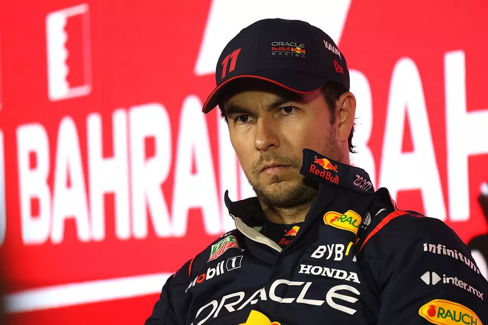 Sergio P&eacute;rez, Red Bull Racing, en la rueda de prensa posterior a la clasificaci&oacute;n