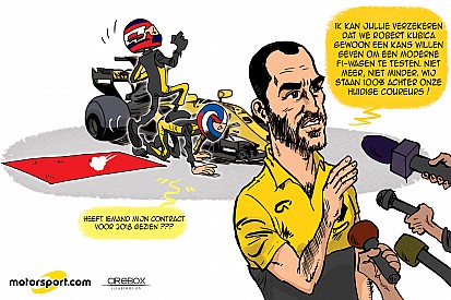Cartoon van Cirebox - De test van Robert Kubica