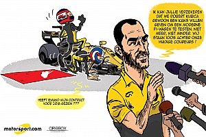 Cartoon van Cirebox - De test van Robert Kubica