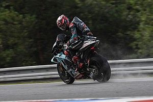 Test MotoGP Brno: nuova carena per Rossi, poi arriva la pioggia