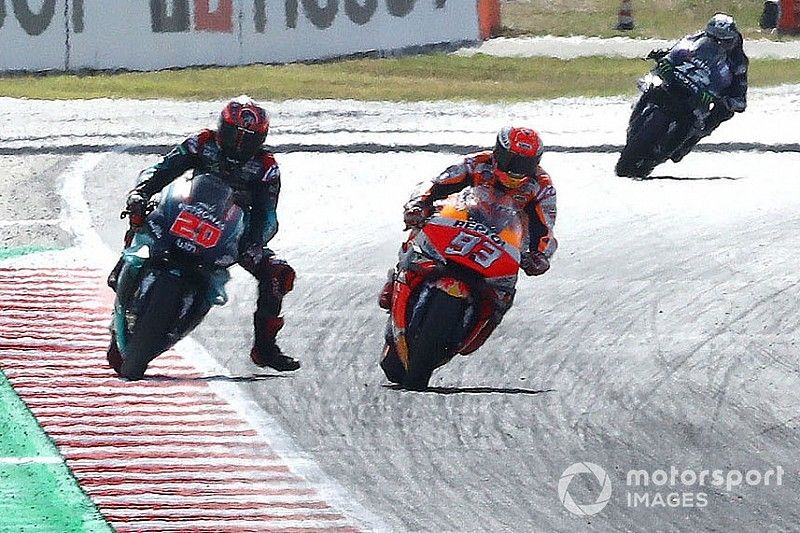 Marc Marquez, Repsol Honda Team, Fabio Quartararo, Petronas Yamaha SRT, Maverick Vinales, Yamaha Factory Racing